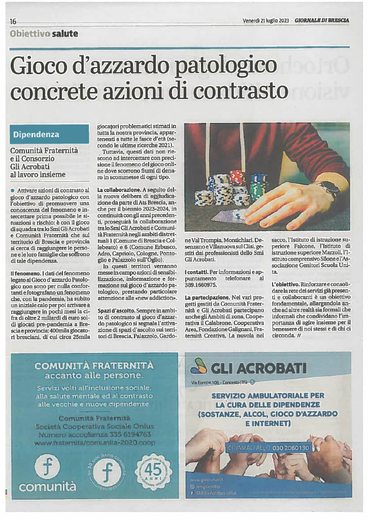 Giornale di Brescia - 21 luglio 2023